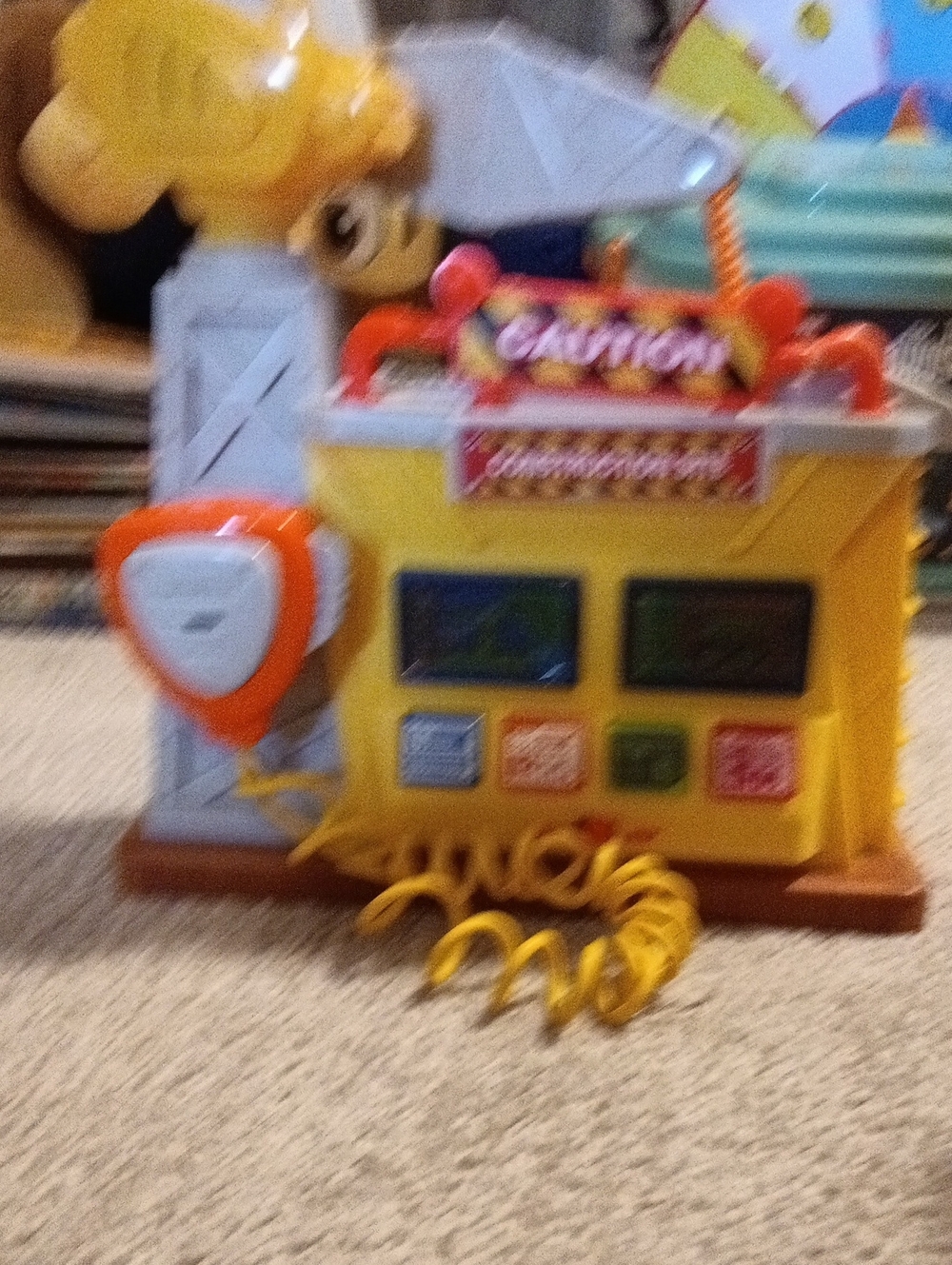 Yellow and Orange Kids Interactive Toy Phone Station